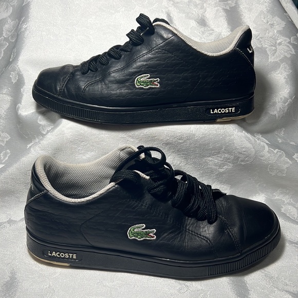 Lacoste Carnaby E212 Black Leather Sneaker